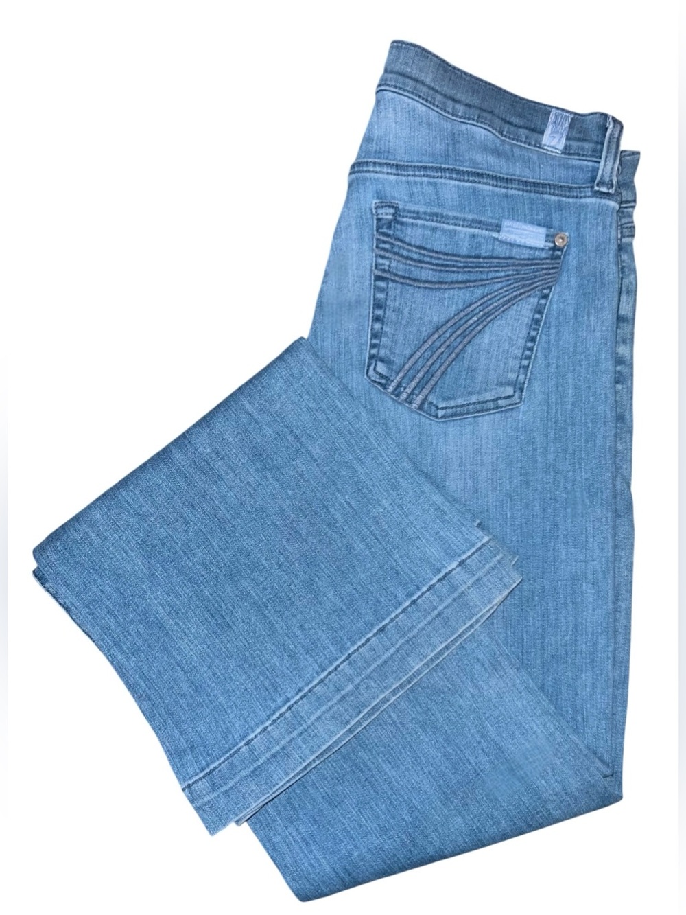 7 For All Mankind Dojo Flare Jeans, Size 30